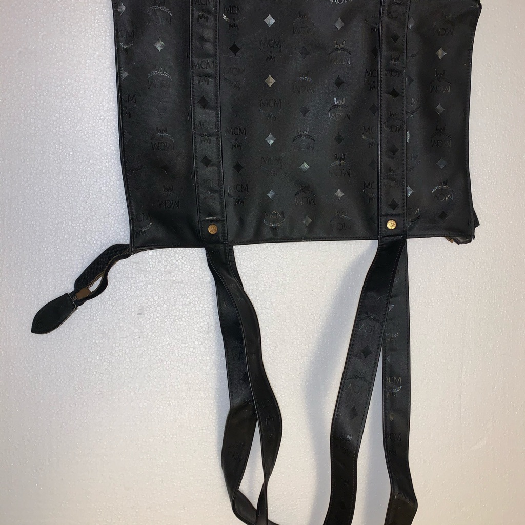 Vintage Mcm Tote Handbag Bag Black West Ge